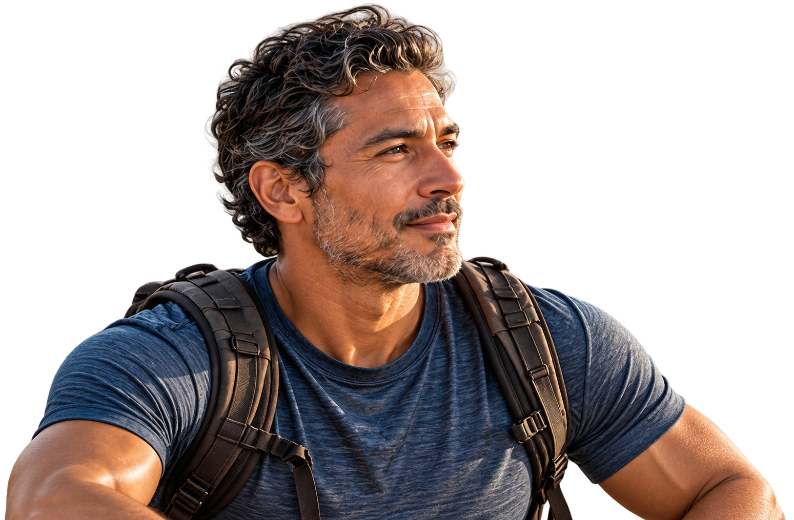 Rugged Hiker Portrait Cutout