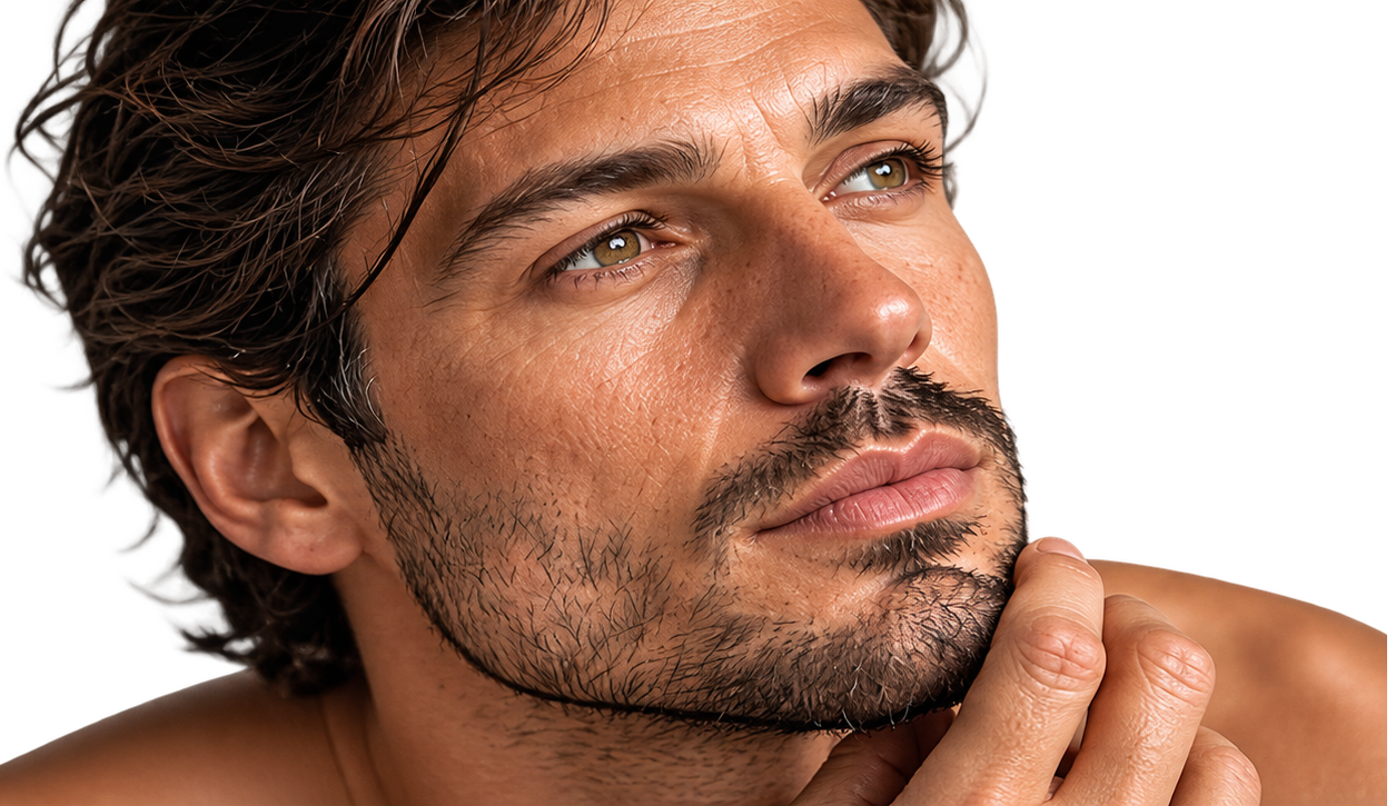 Thoughtful Upward-Gazing Portrait